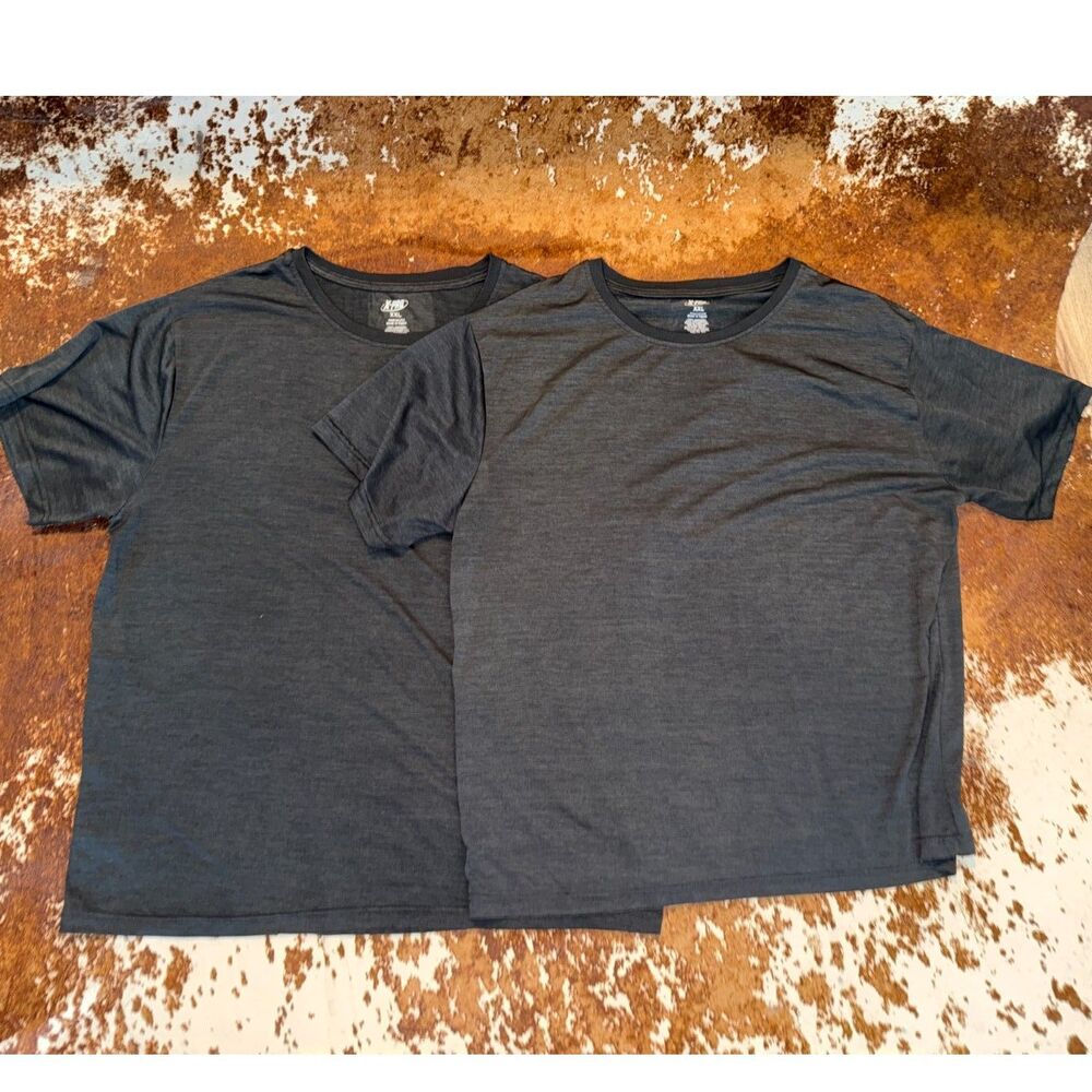 Lot Bundle of 2 Charcoal Grey Men's X-PRO size XXL performance shirts